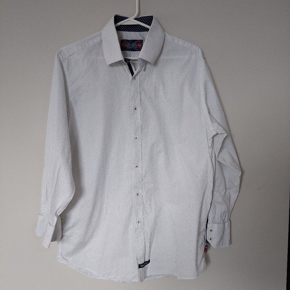 English Laundry Men's 16.5 32/33 Dress Shirt Internal Contrast Trim